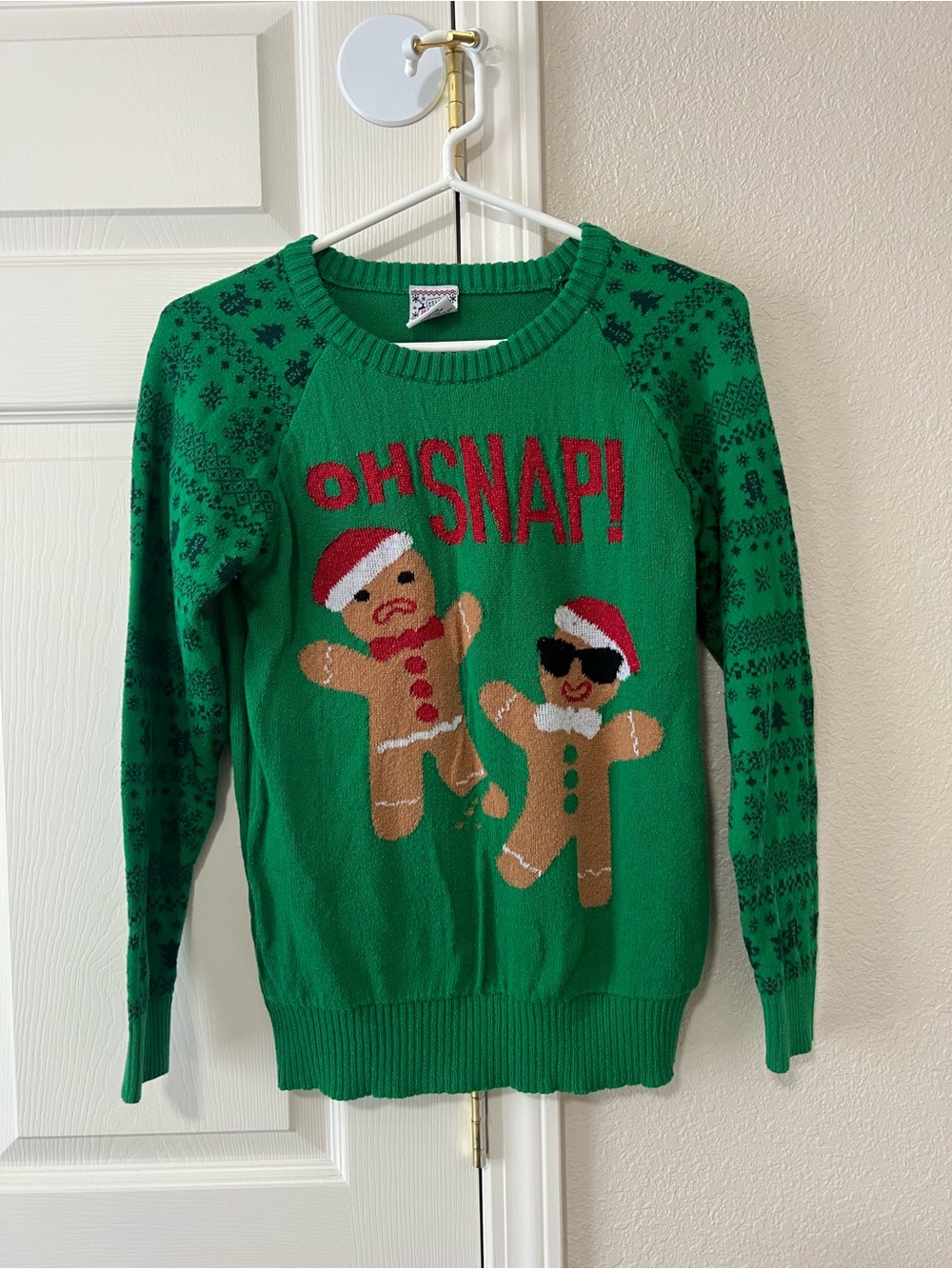 Well Worn Holiday Sweater Gingerbread Christmas Knit Pullover Small
